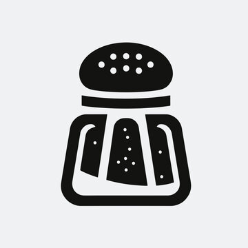 recommend clip art: Salt Shaker Lid Silhouettes in black on a white background
