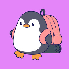 cute and adorable penguin character cartoon
