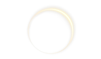 PNG futuristic sphere with golden shine, neon flash and electric glow on transparent circle, brilliant spark and vector background, bright PNG light effect with magic frame in abstract modern design.