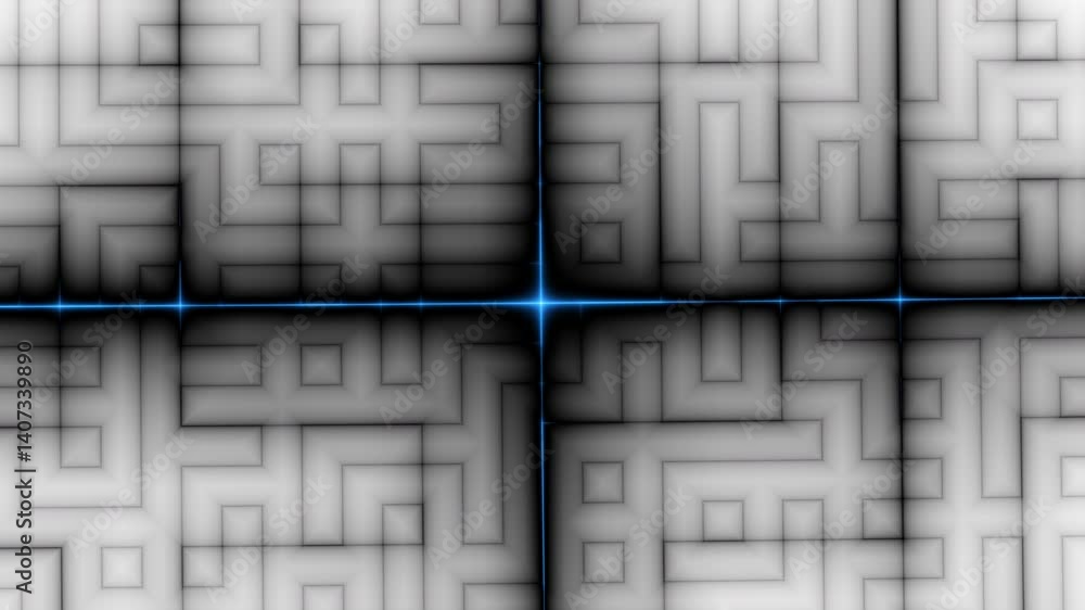 Poster Abstract Futuristic abstract background. Motion graphic for abstract data center, server, internet, speed. Loop at 4K resolution.