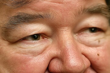 Fototapeta premium Close-up portrait of an individual's eyes personal space photography indoor environment intimate viewpoint human emotion