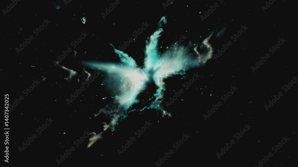 Canvas Prints mystical cosmic butterfly emerging from deep space in stunning display