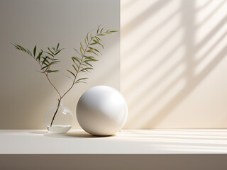 Pure composition product centered white space maximized window light diffusing