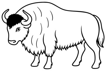 Musk Ox Elegant Linework
