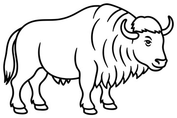 Musk Ox Elegant Linework