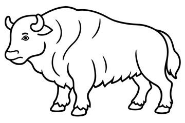 Musk Ox Elegant Linework