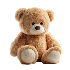 cute teddy bear isolated on transparent white background