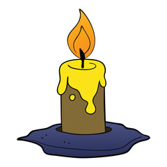 A dim, mysterious scene illuminated by the soft glow of a yellow-orange candle flame, casting warm light and deep shadows, evoking a sense of calm and quiet solitude.