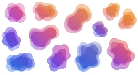 Fototapeta premium Abstract Colorful Shapes: A Vibrant Gradient Design