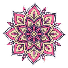 Flower Mandala vector art illustration 002