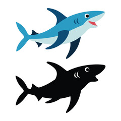 Obraz premium hammerhead shark on white background