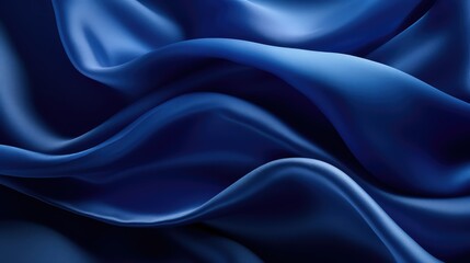Obraz premium waves close up blue fabric