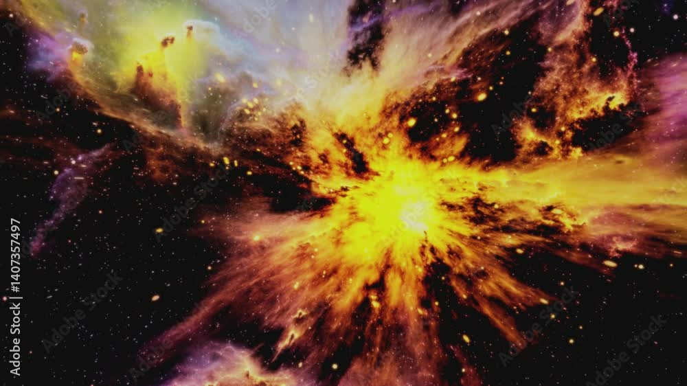 Canvas Prints explore the stunning colors and patterns of a cosmic explosion in space