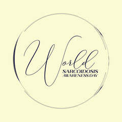 World Sarcoidosis Awareness Day - Modern Typography Design for Awareness Campaigns