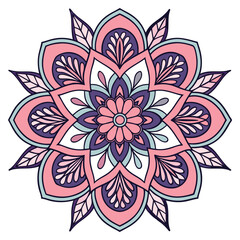 Flower Mandala vector art illustration 004