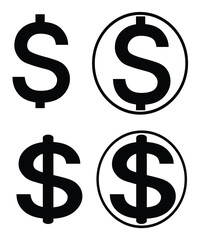 Dollar Icon Vector Set. Free Dollar vector image