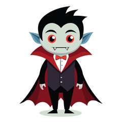 Halloween vampires isolated clipart on white background