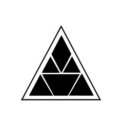 Abstract Geometric Triangle Logo in Black & White - Modern Design