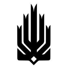 Abstract Black Geometric Symbol - Emblem, Logo Design