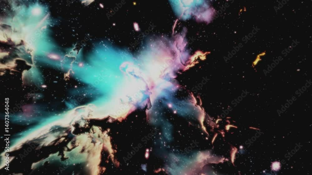 Canvas Prints explore the vibrant colors and patterns of distant galaxies in space depths