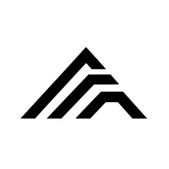Minimalist Abstract Mountain/Roof Logo in Black & White
