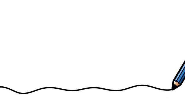 pencil and paper animation on white background