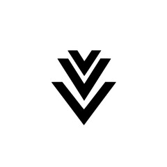 Abstract Black V Shapes on White: Minimalist Logo Design