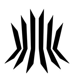 Geometric Black and White Logo Design, Abstract Shape on White, Modern