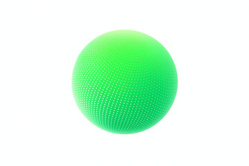 Bright green sphere with dotted surface and smooth gradient appearing in a minimalist setting