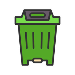 Bin icon vector image. Suitable for mobile apps, web apps and print media.