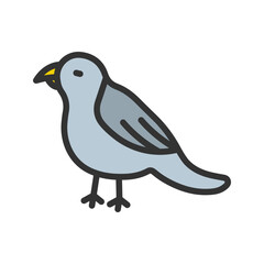 Bird icon vector image. Suitable for mobile apps, web apps and print media.