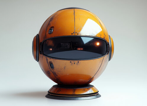 Sci-Fi Inspired Lazarette Sphere with Futuristic Design on White Background