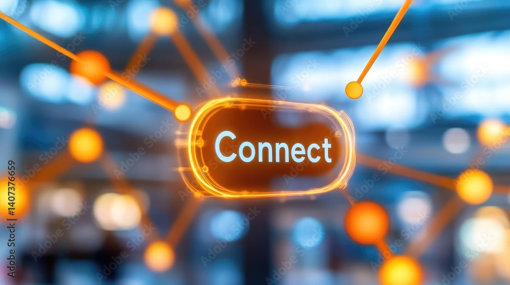 Poster connecting network global communication technology abstract concept digital network connections