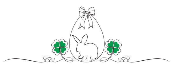 easter egg and bunny vector illustration 7