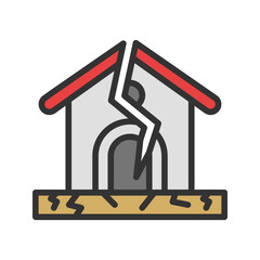 Crack icon vector image. Suitable for mobile apps, web apps and print media.