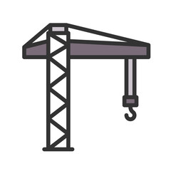 Crane icon vector image. Suitable for mobile apps, web apps and print media.