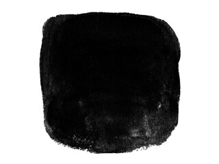 Dense black square brush stroke texture with soft edges