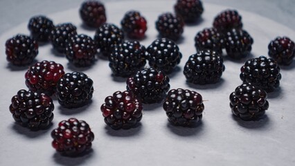Homemade blackberry pies fresh from the oven, tempting and delicious.