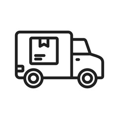 Delivery Truck icon vector image. Suitable for mobile apps, web apps and print media.