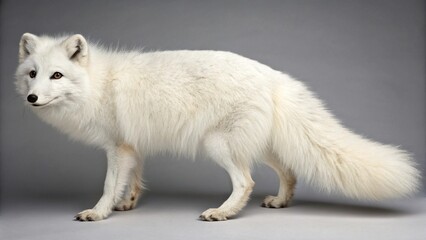 Fototapeta premium Arctic Fox on studio background 