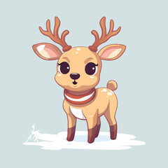 Character antler Claus mascot logo