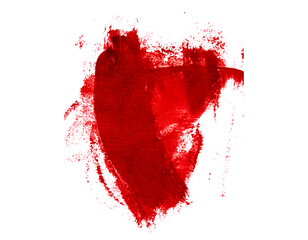 Fresh Human red blood on white background