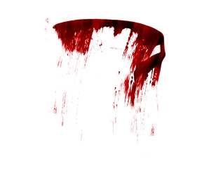 Fresh Human red blood on white background