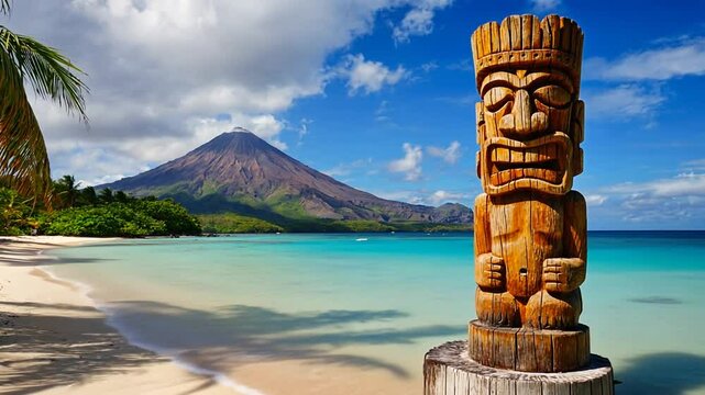 Moai in French Polynesia.