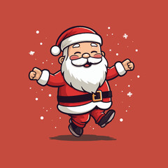 Character Santa Claus mascot logo