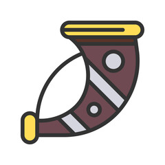 Horn icon vector image. Suitable for mobile apps, web apps and print media.