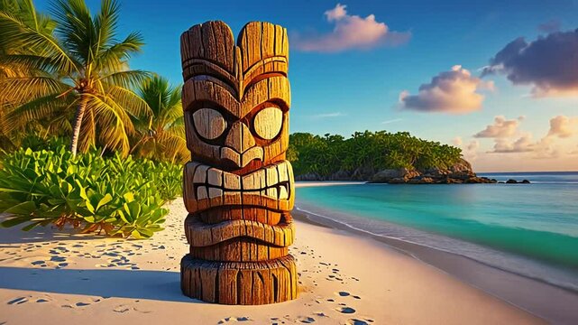 Moai in French Polynesia.