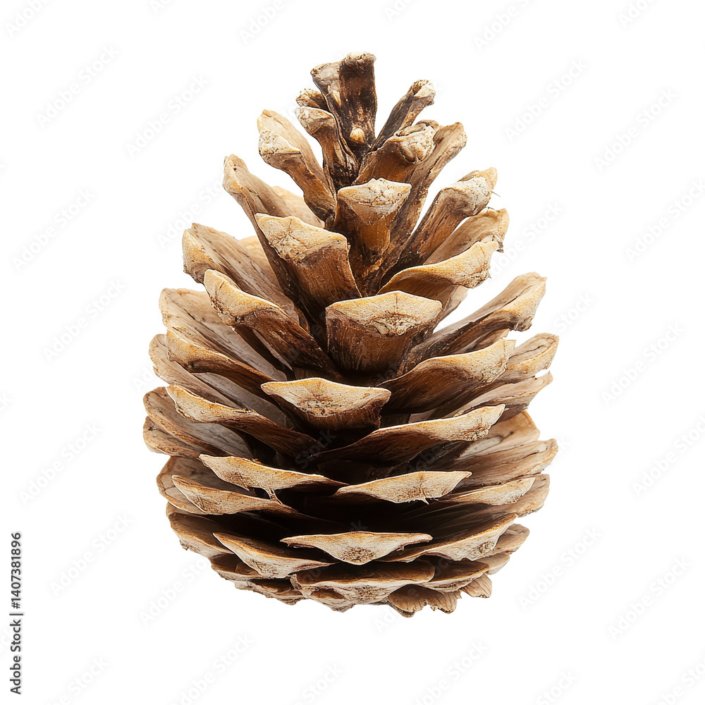 Poster isolated pine cone resting on a transparent background showcasing its natural texture and form, pine