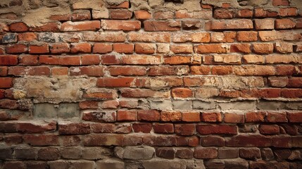Fototapeta premium a weathered red brick wall.