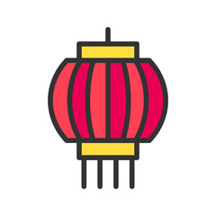 Lantern icon vector image. Suitable for mobile apps, web apps and print media.